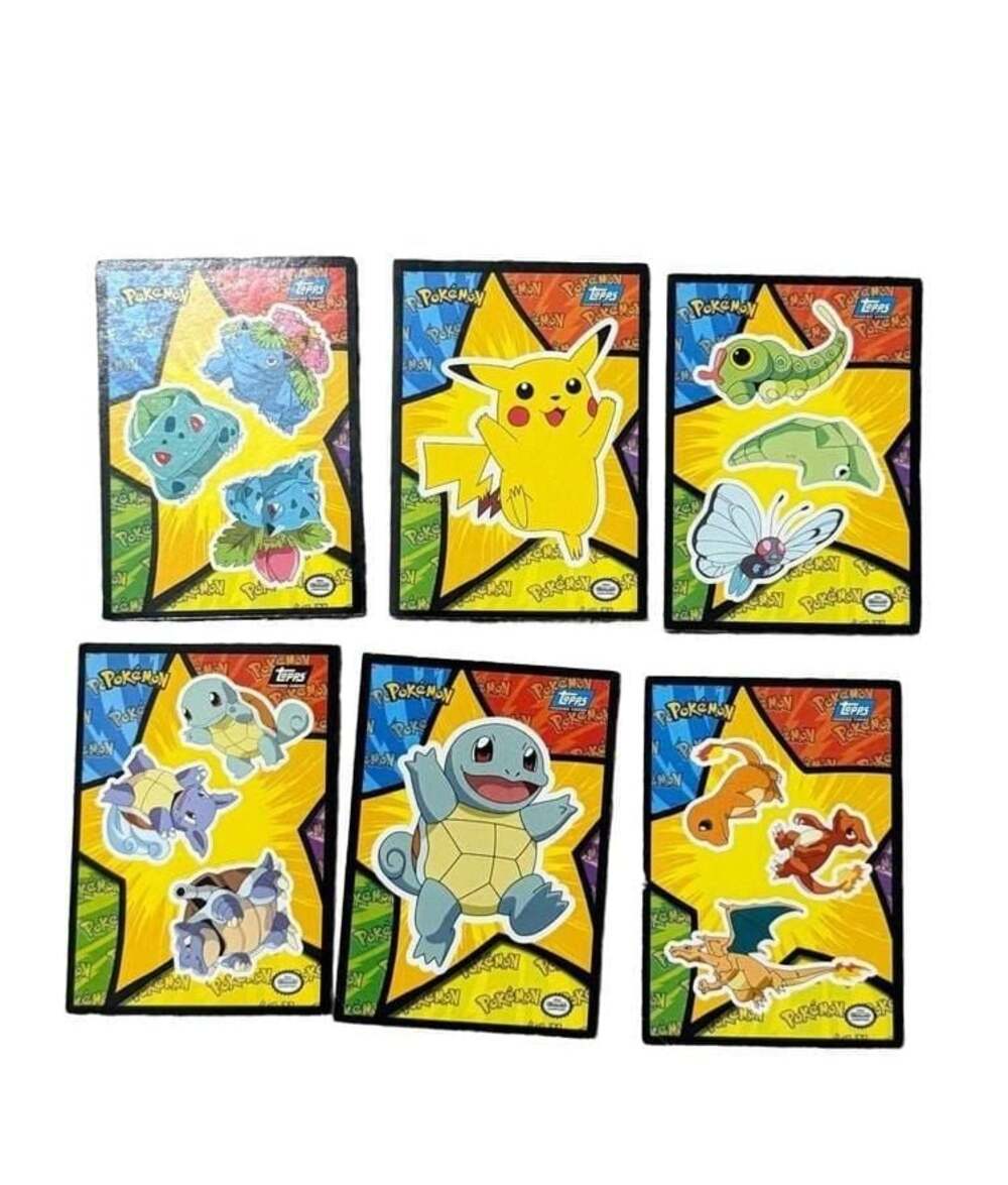 Vintage 1998 Topps Pokemon The First Movie Trading Card Puzzle Set (6 Cards)